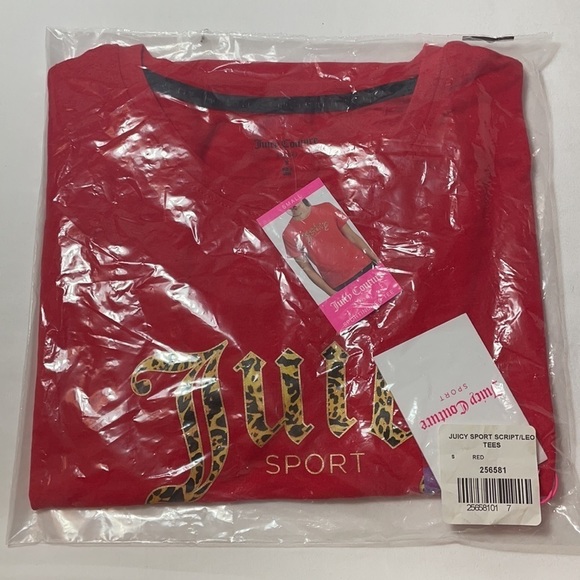 New Juicy Couture Women's Sport Foil Script Tee - Picture 2 of 11